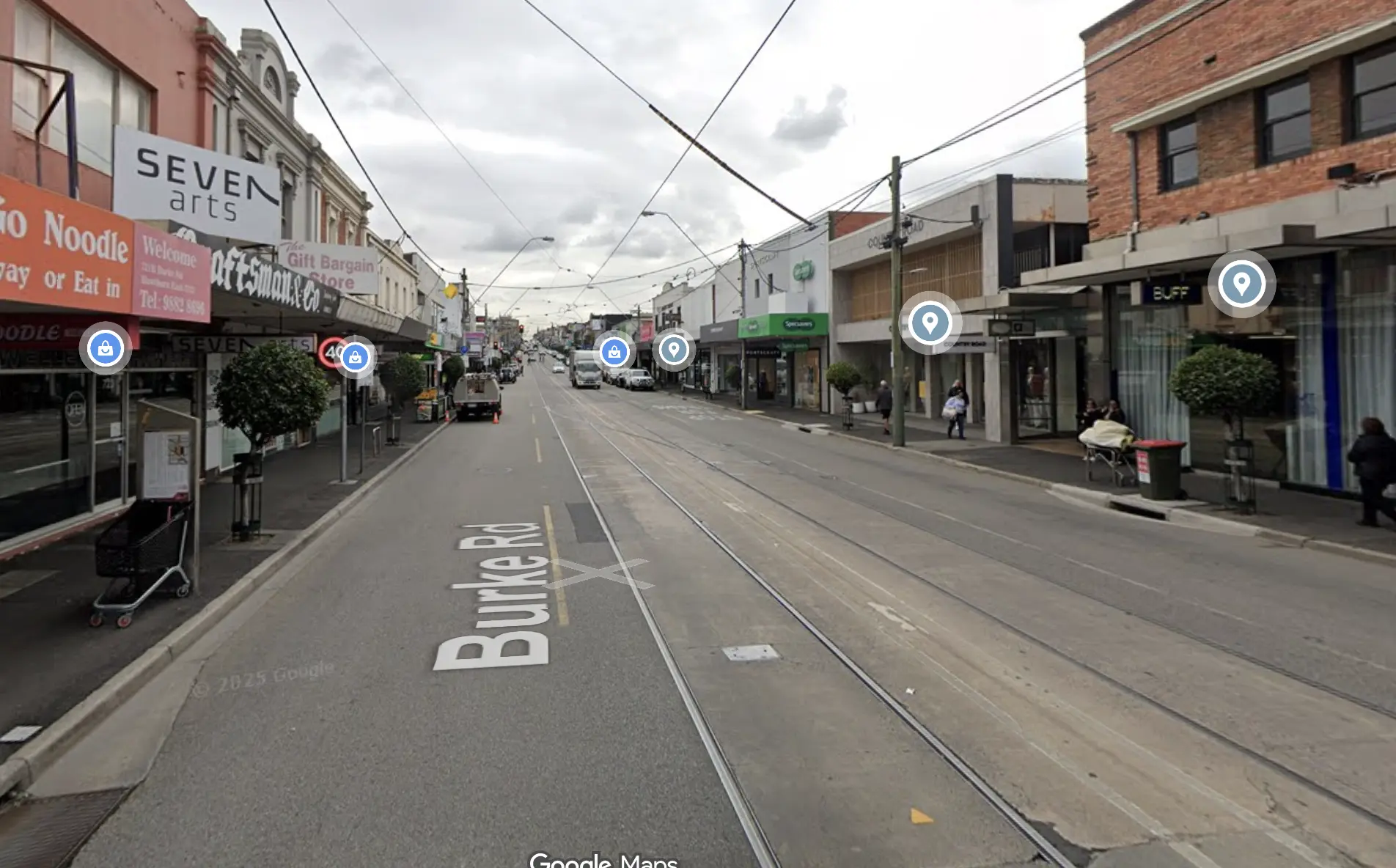 Google Maps screenshot of burke rd