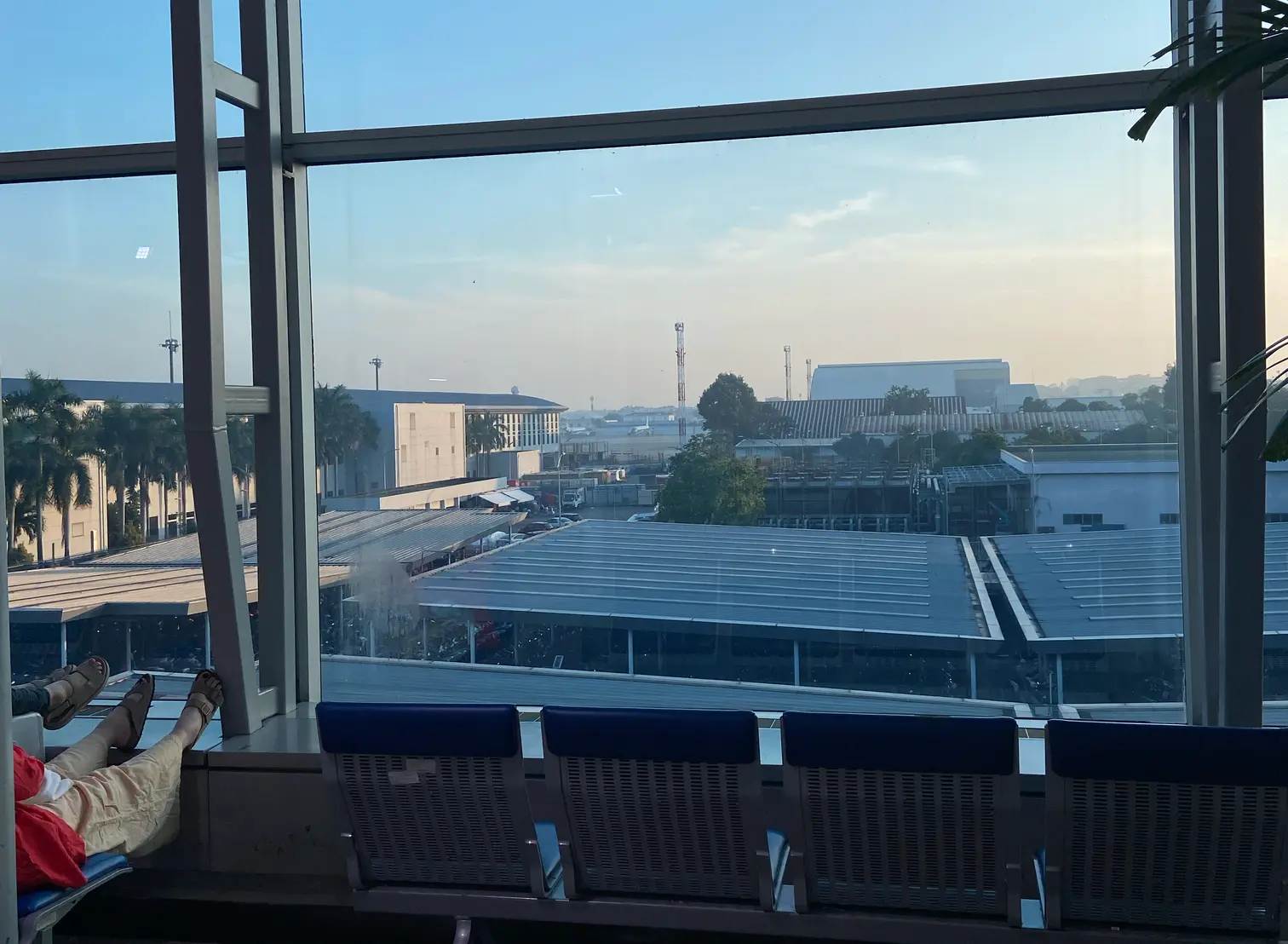 Tan Son Nhat International Airport in the early morning